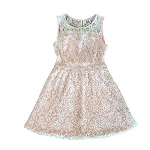 Delia’s Sweetheart Lace Overlay Tie Back Dress